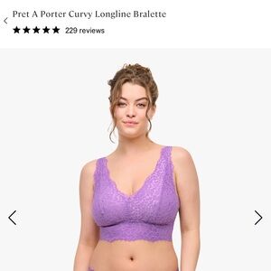 Cosabella Curvy Pret-a-porter longline bralette. New